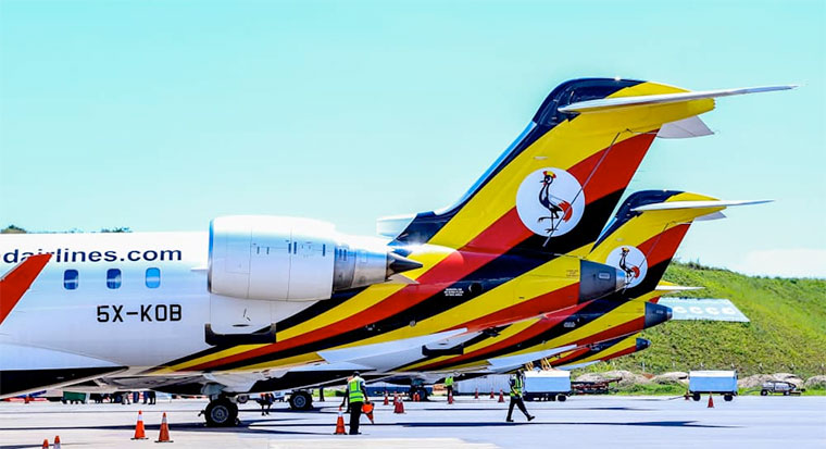 Uganda-Airlines-at-Entebbe-airport